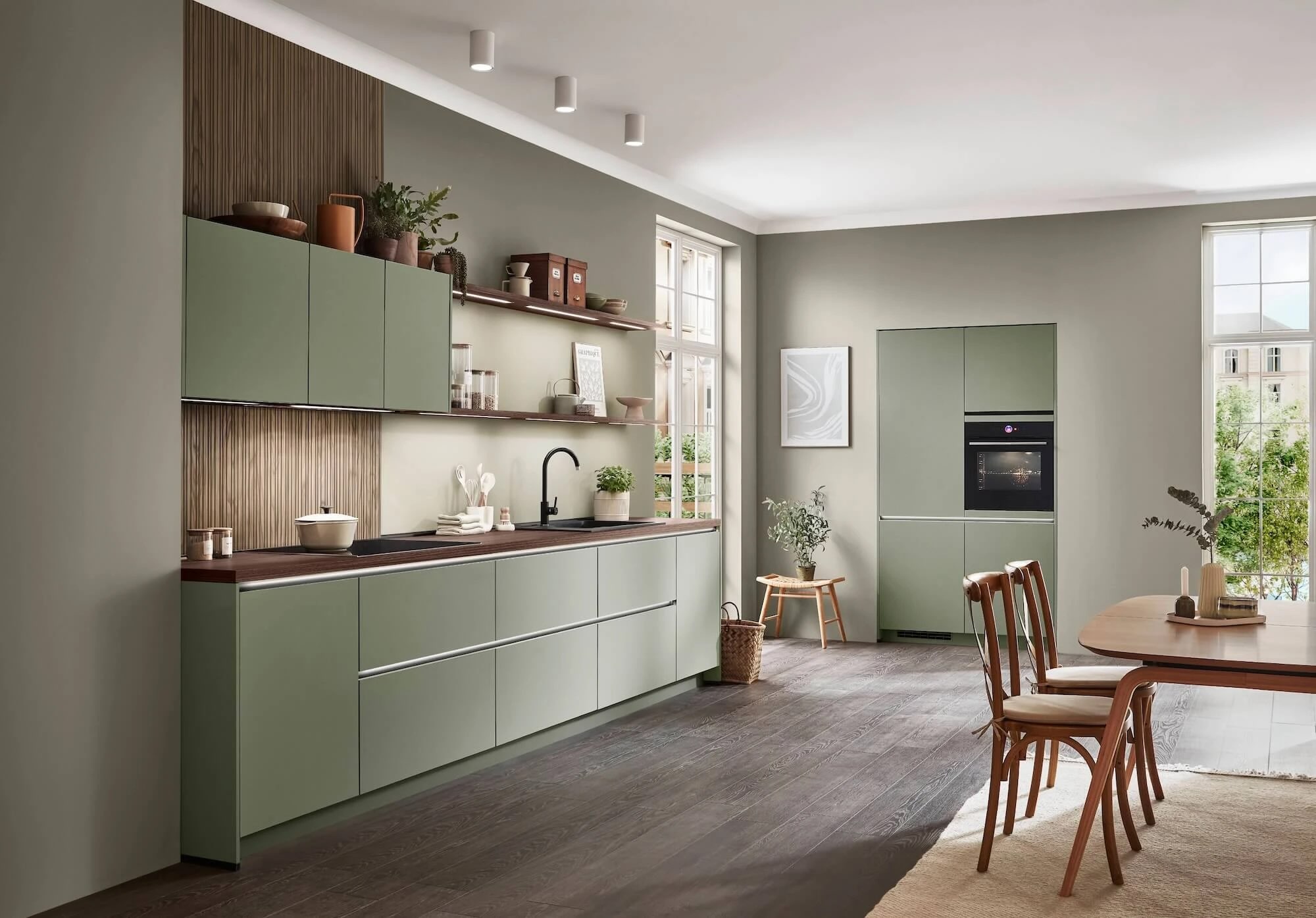 Nobilia Küchenzeile Modern Senso Olive